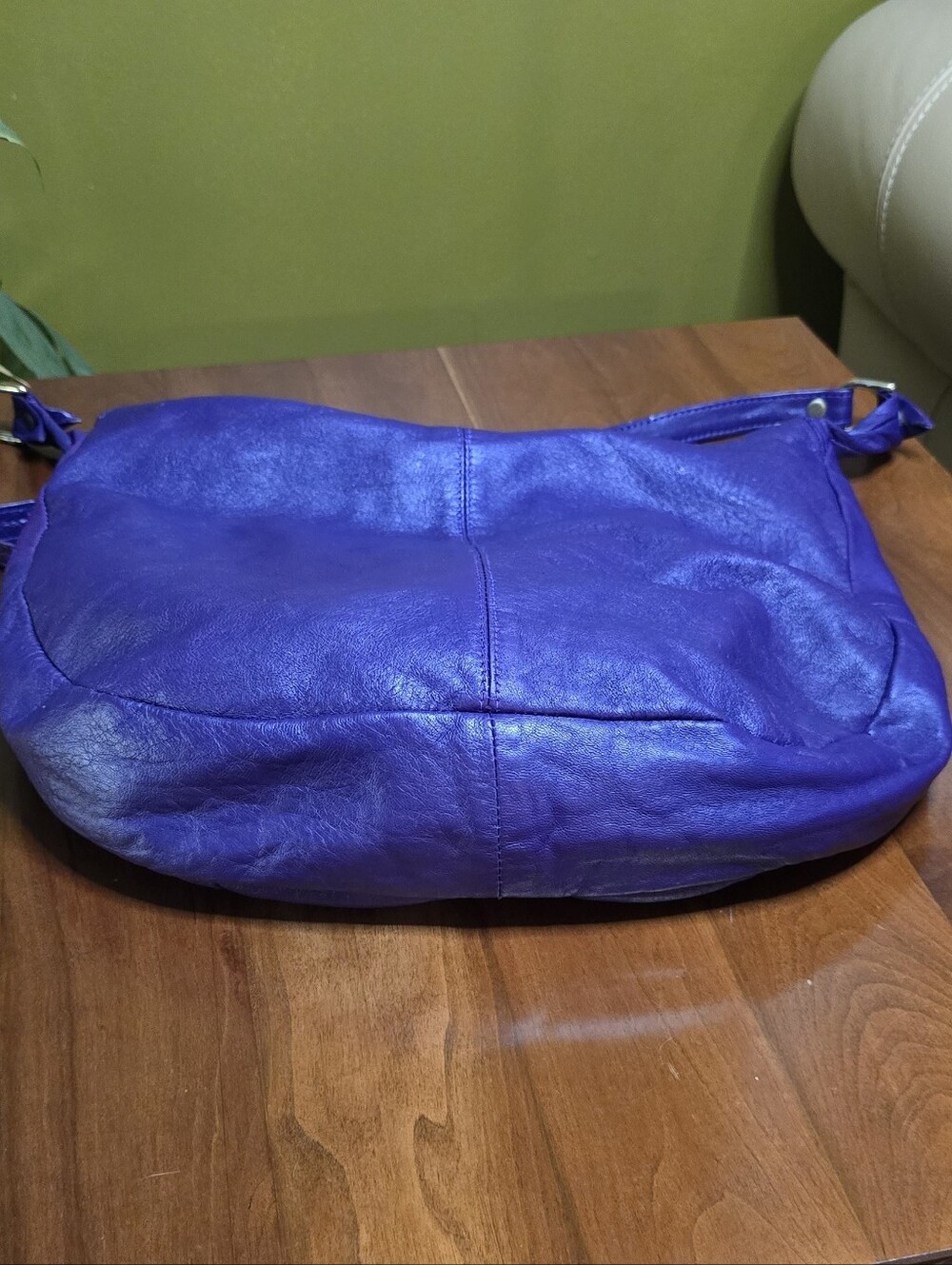 Vintage Leather Californian Hobo Lambskin Leather Hobo Bag Italy Italian - Picture 5 of 13